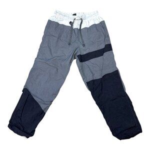 Nike Flight Series Mens Color block Jogger Pants M Gray & Black Nylon Vintage